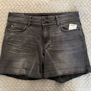 Hudson Jeans Black Washed Denim Cutoff Shorts Size 31